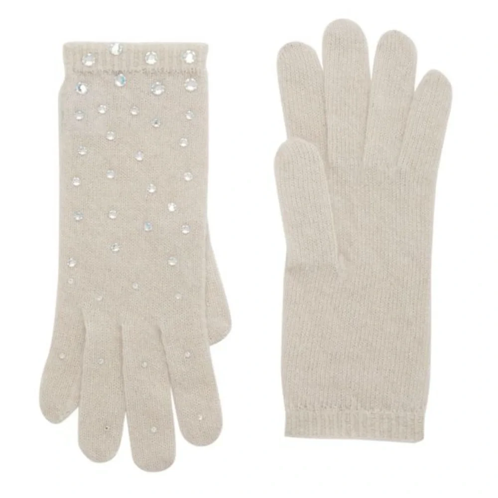 CAROLYN ROWAN COLLECTION Crystal Embellished Cashmere Gloves